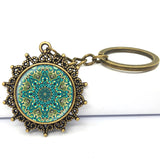 Art glass Mandala Keychain