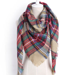 Triangle Plaid Scarf