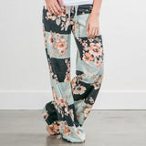 Causal Flower Print Pants