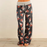 Causal Flower Print Pants