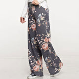 Causal Flower Print Pants