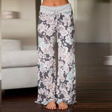 Causal Flower Print Pants