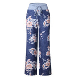 Causal Flower Print Pants