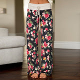 Causal Flower Print Pants