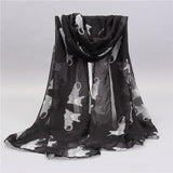 Cat Print Scarf