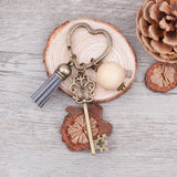 Antique Bronze heart Key Chain