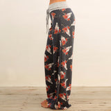 Causal Flower Print Pants