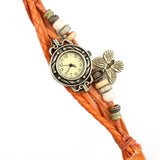 Leather Butterfly Bracelet Watch