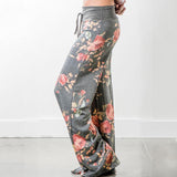 Causal Flower Print Pants