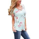 Cross V Neck Summer T Shirt for Women