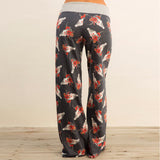 Causal Flower Print Pants