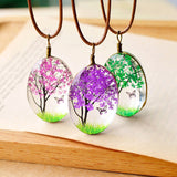 Tree Flower Butterfly Necklace