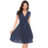 Dot A-Line Pleated Dress