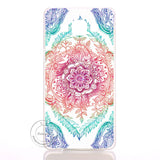 Mandala Flower Datura Floral Clear Case Cover For Samsung Galaxy A3 A5 A7 A8 J1 J5 J7 2016 2017 A300 A500 A700