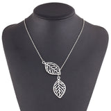 Two Leaves Pendant Necklaces