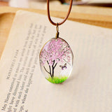 Tree Flower Butterfly Necklace