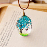 Tree Flower Butterfly Necklace