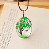 Tree Flower Butterfly Necklace