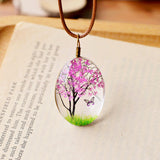 Tree Flower Butterfly Necklace