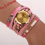 Leather Braided Bracelet Watch