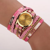 Leather Braided Bracelet Watch