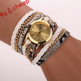 Leather Braided Bracelet Watch