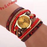 Leather Braided Bracelet Watch