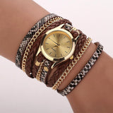 Leather Braided Bracelet Watch