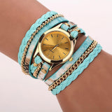 Leather Braided Bracelet Watch