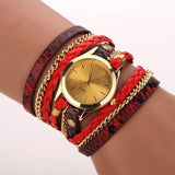 Leather Braided Bracelet Watch