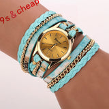 Leather Braided Bracelet Watch