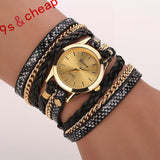 Leather Braided Bracelet Watch