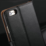 Genuine Leather Wallet Case For iPhone 6 6S Plus