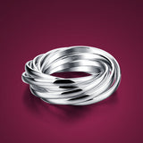 Silver multilayer ring