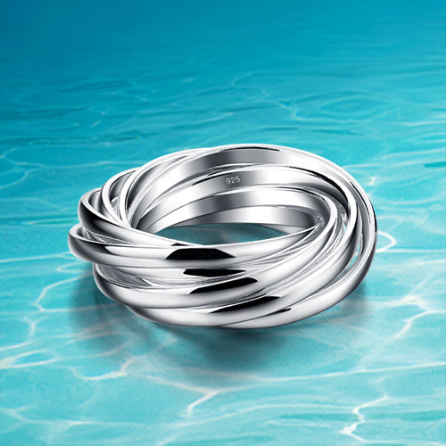 Silver multilayer ring