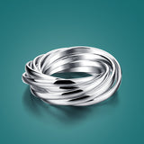 Silver multilayer ring