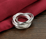 Silver multilayer ring